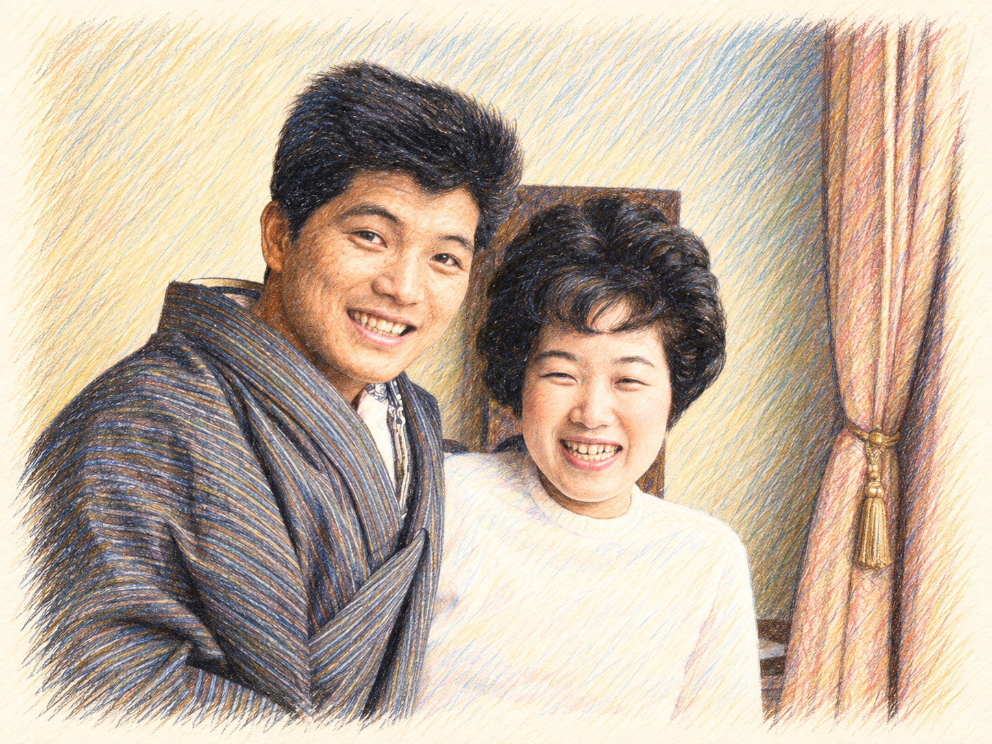 若い夫婦の笑顔