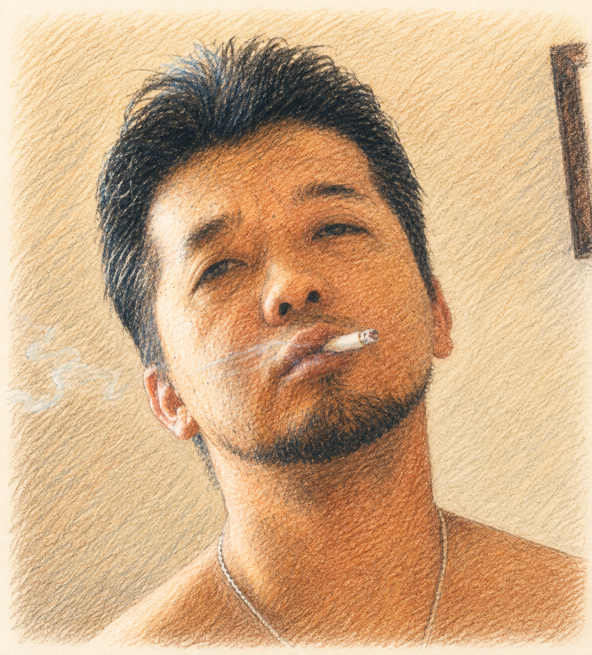 短髪だった頃の詞人くまさん